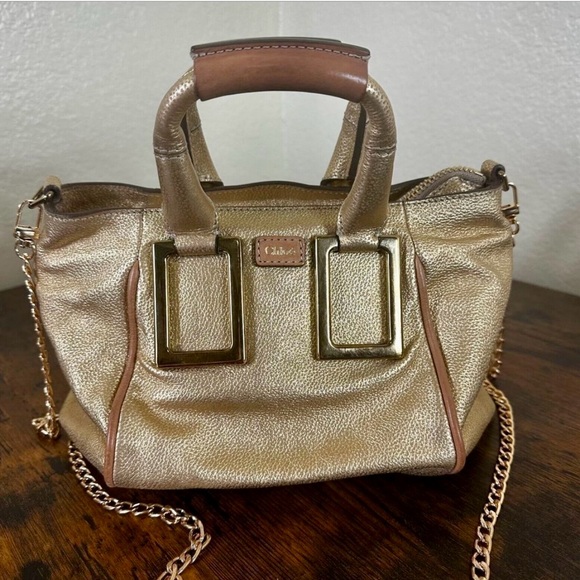Chloe Handbags - Chloe Ethel Gold Leather Handbag